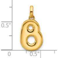 14K Yellow Gold Fancy Letter B Pendant - Sculptural and Elegant Personalized Design by Oro Pregiato