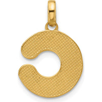14K Yellow Gold Fancy Letter C Pendant - Elegant Initial Necklace by Oro Pregiato