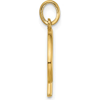 14K Yellow Gold Fancy Letter D Pendant with Polished Finish - 17.97mm Length by Oro Pregiato