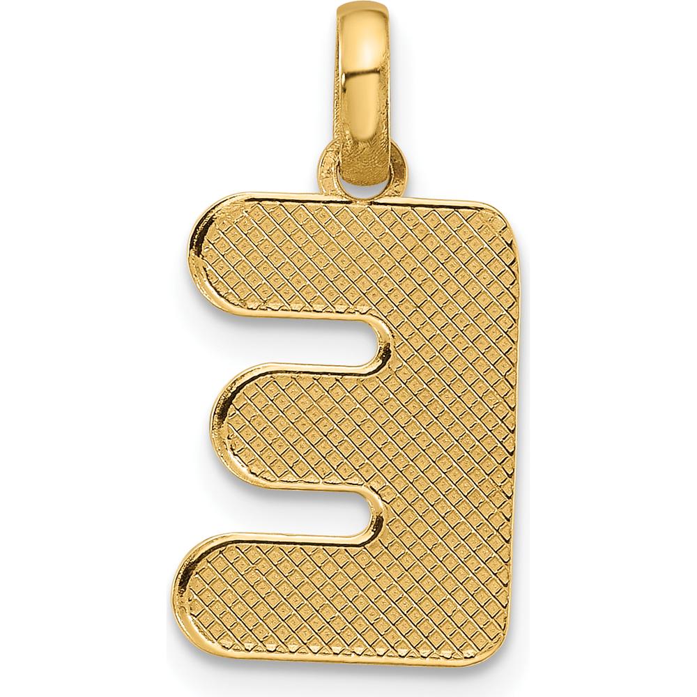 14K Yellow Gold Fancy Letter E Pendant by Oro Pregiato