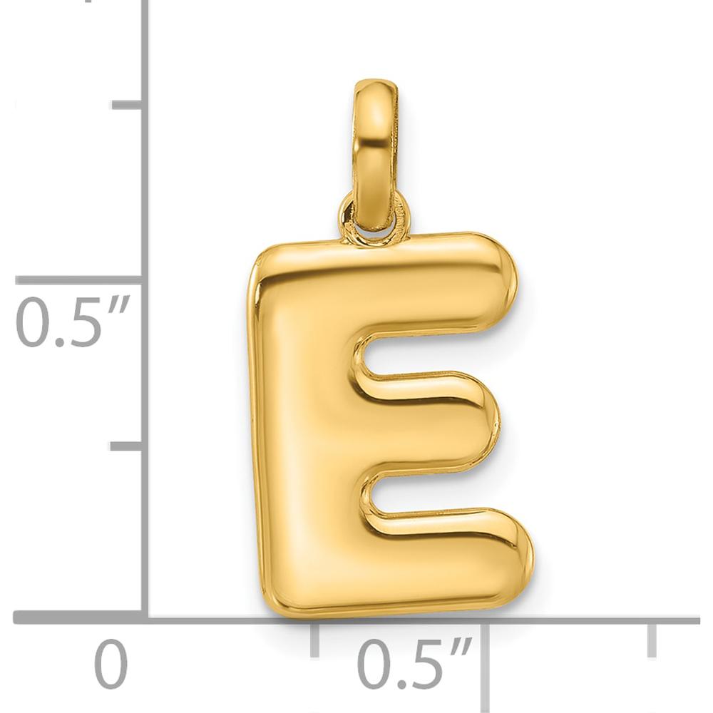 14K Yellow Gold Fancy Letter E Pendant by Oro Pregiato