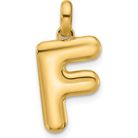 14K Yellow Gold Fancy Letter F Pendant by Oro Pregiato