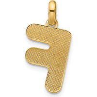 14K Yellow Gold Fancy Letter F Pendant by Oro Pregiato