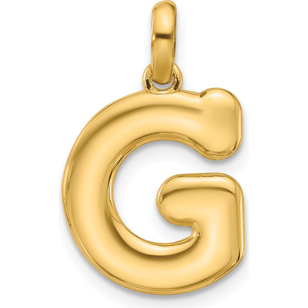 14K Yellow Gold Fancy Letter G Pendant by Oro Pregiato