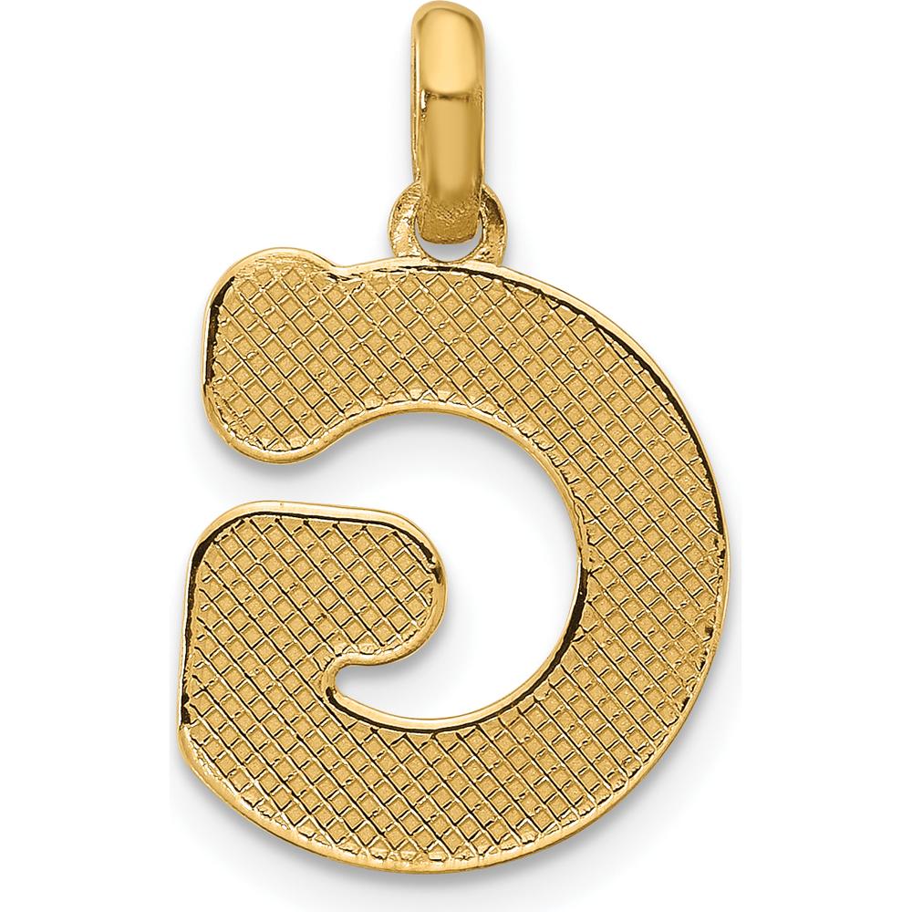 14K Yellow Gold Fancy Letter G Pendant by Oro Pregiato