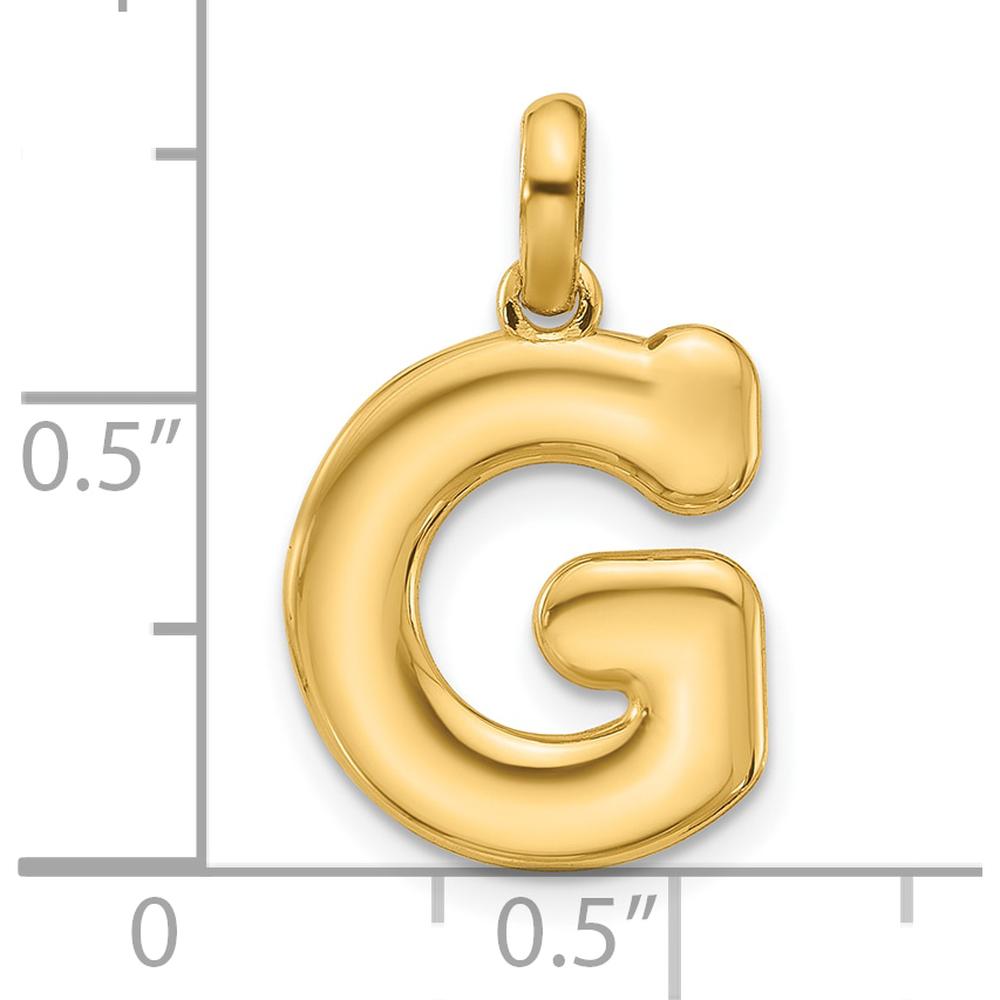 14K Yellow Gold Fancy Letter G Pendant by Oro Pregiato