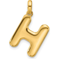 14K Yellow Gold Fancy Letter H Pendant by Oro Pregiato