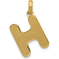 14K Yellow Gold Fancy Letter H Pendant by Oro Pregiato