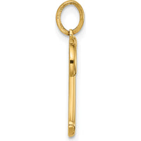 14K Yellow Gold Fancy Letter H Pendant - Polished Finish by Oro Pregiato