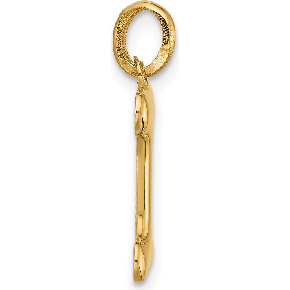 14K Yellow Gold Fancy Letter "I" Pendant by Oro Pregiato
