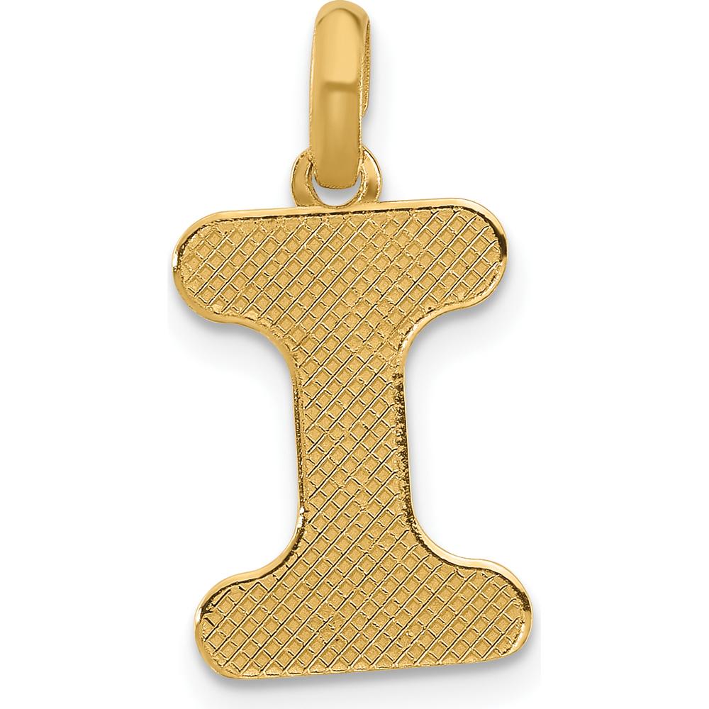 14K Yellow Gold Fancy Letter "I" Pendant by Oro Pregiato