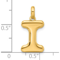 14K Yellow Gold Fancy Letter "I" Pendant by Oro Pregiato