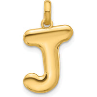14K Yellow Gold Fancy Letter J Pendant for Personalized Style by Oro Pregiato