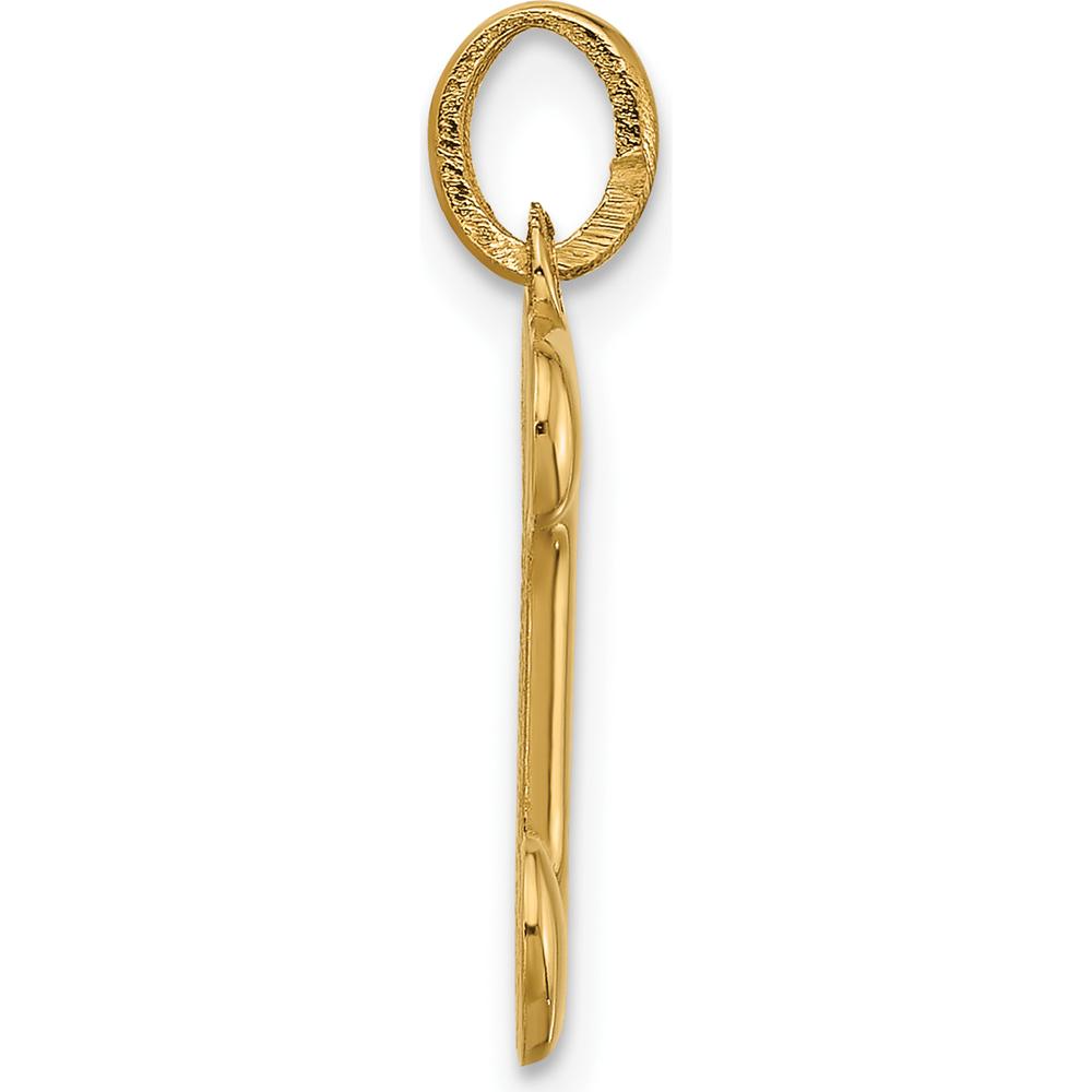 14K Yellow Gold Fancy Letter J Pendant for Personalized Style by Oro Pregiato