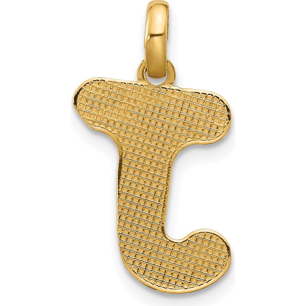 14K Yellow Gold Fancy Letter J Pendant for Personalized Style by Oro Pregiato