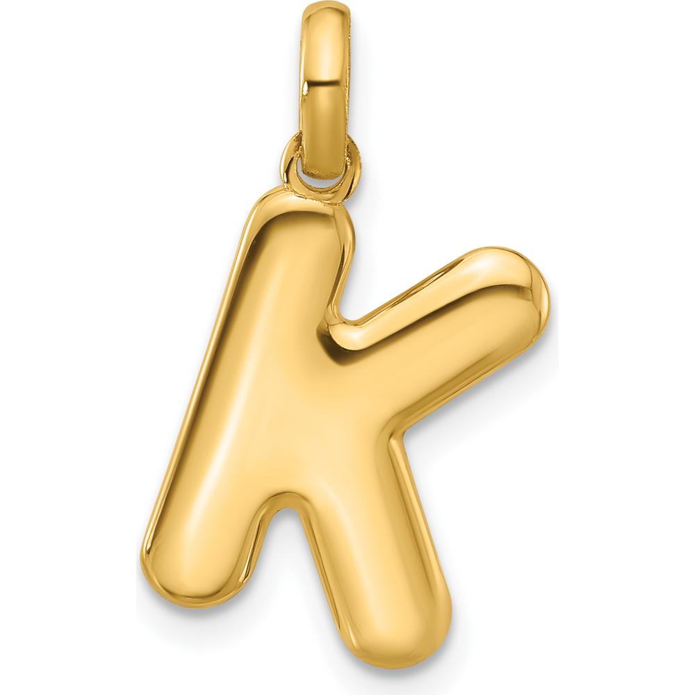 14K Yellow Gold Fancy Letter K Pendant by Oro Pregiato