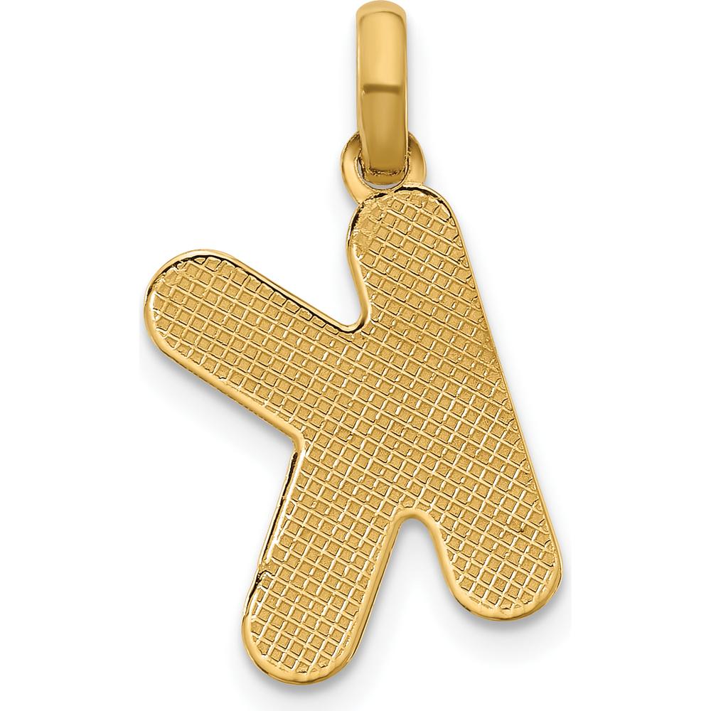 14K Yellow Gold Fancy Letter K Pendant by Oro Pregiato