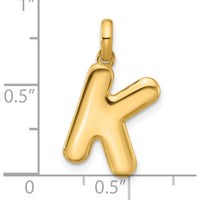 14K Yellow Gold Fancy Letter K Pendant by Oro Pregiato