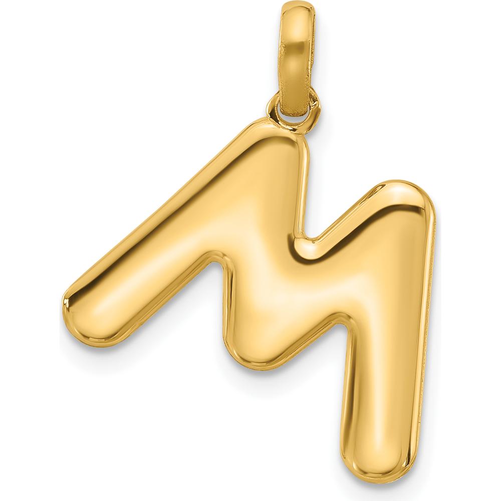 14K Yellow Gold Fancy Letter M Pendant by Oro Pregiato