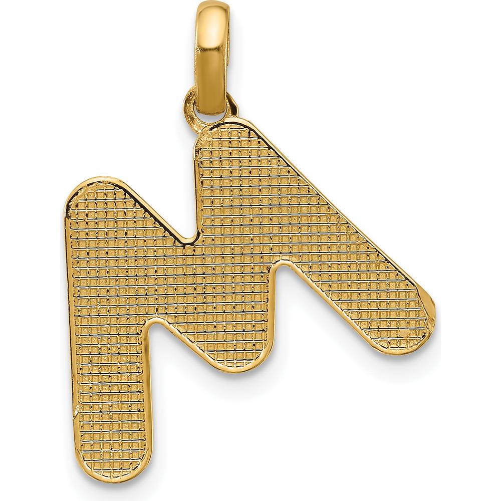 14K Yellow Gold Fancy Letter M Pendant by Oro Pregiato