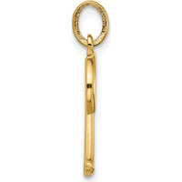 14K Yellow Gold Fancy Letter "M" Pendant - Polished, Casted Design by Oro Pregiato