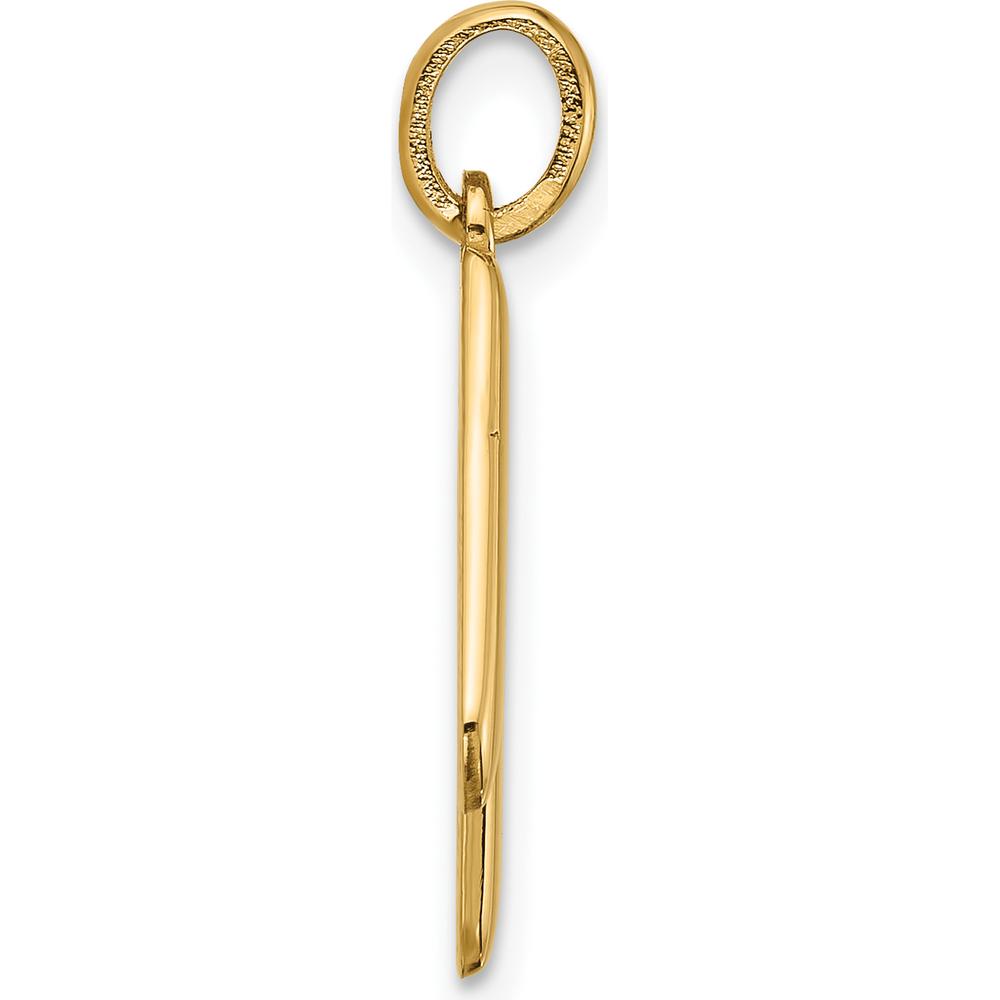 14K Yellow Gold Fancy Letter "N" Pendant - Elegant Personalized Charm for Necklace by Oro Pregiato