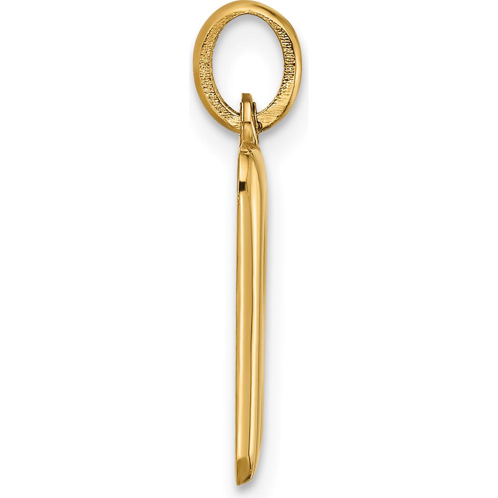 14K Yellow Gold Fancy Letter R Pendant - Personalized Luxury Design by Oro Pregiato
