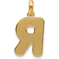 14K Yellow Gold Fancy Letter R Pendant - Personalized Luxury Design by Oro Pregiato