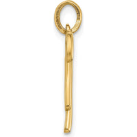 14K Yellow Gold Fancy Letter W Pendant - 19.97mm Length by Oro Pregiato