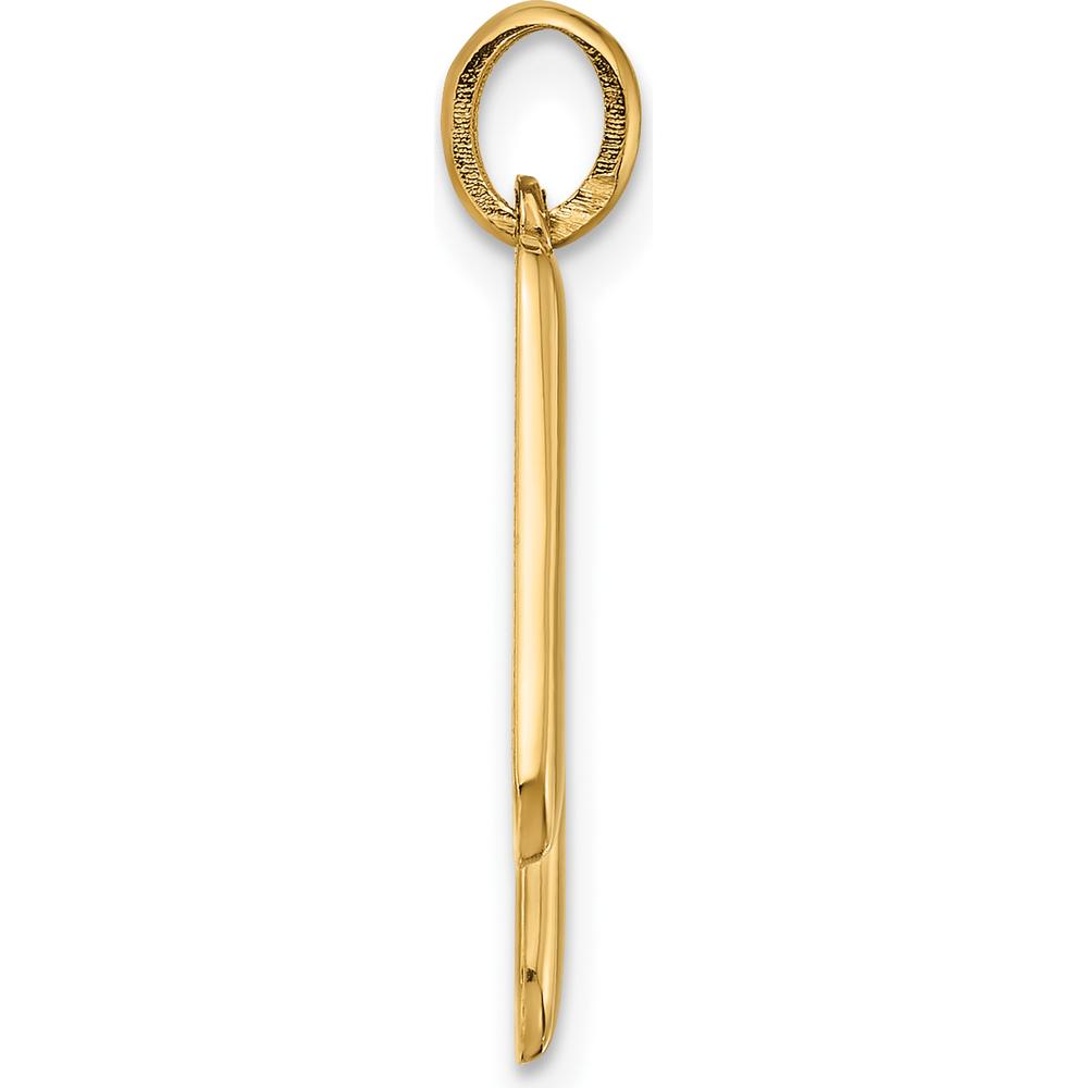 14K Yellow Gold Fancy Letter W Pendant - Bold and Stylish Personal Jewelry Statement by Oro Pregiato