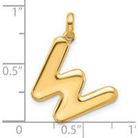 14K Yellow Gold Fancy Letter W Pendant - Bold and Stylish Personal Jewelry Statement by Oro Pregiato