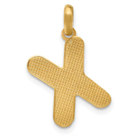 14K Yellow Gold Fancy Letter X Pendant - Bold Minimalist Design by Oro Pregiato