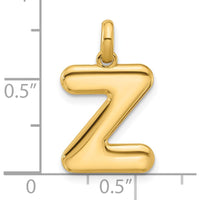 14K Yellow Gold Fancy Letter Z Pendant by Oro Pregiato