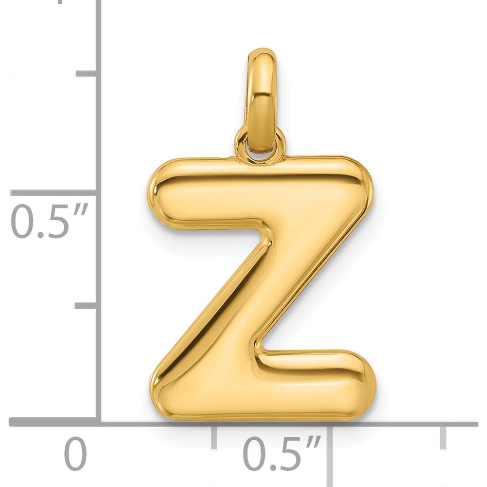 14K Yellow Gold Fancy Letter Z Pendant by Oro Pregiato