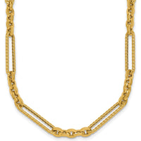 14K Yellow Gold Fancy Link Toggle Necklace - 18" by 0