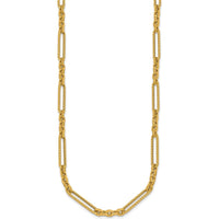 14K Yellow Gold Fancy Link Toggle Necklace - 18" by 0