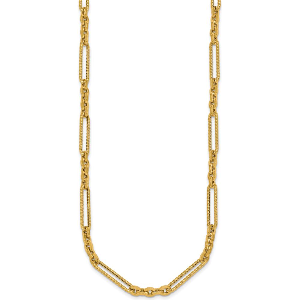 14K Yellow Gold Fancy Link Toggle Necklace - 18" by 0