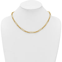 14K Yellow Gold Fancy Link Toggle Necklace - 18" by 0