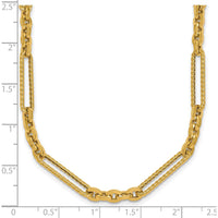 14K Yellow Gold Fancy Link Toggle Necklace - 18" by 0