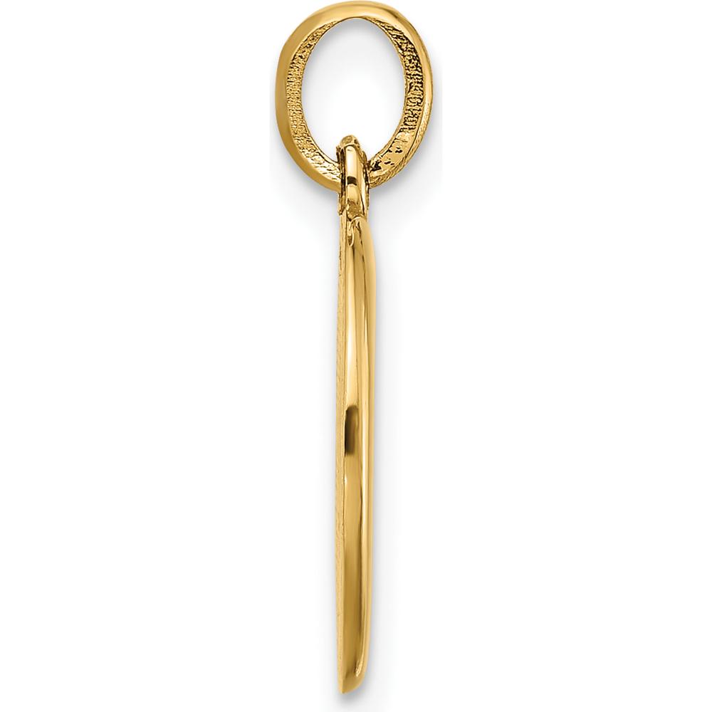 14K Yellow Gold Fancy "O" Circle Pendant - Elegant and Timeless Design by Oro Pregiato