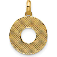 14K Yellow Gold Fancy "O" Circle Pendant - Elegant and Timeless Design by Oro Pregiato