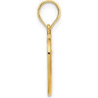 14K Yellow Gold Fancy Open Heart Pendant with Polished Finish - 17.6mm Length by Oro Pregiato