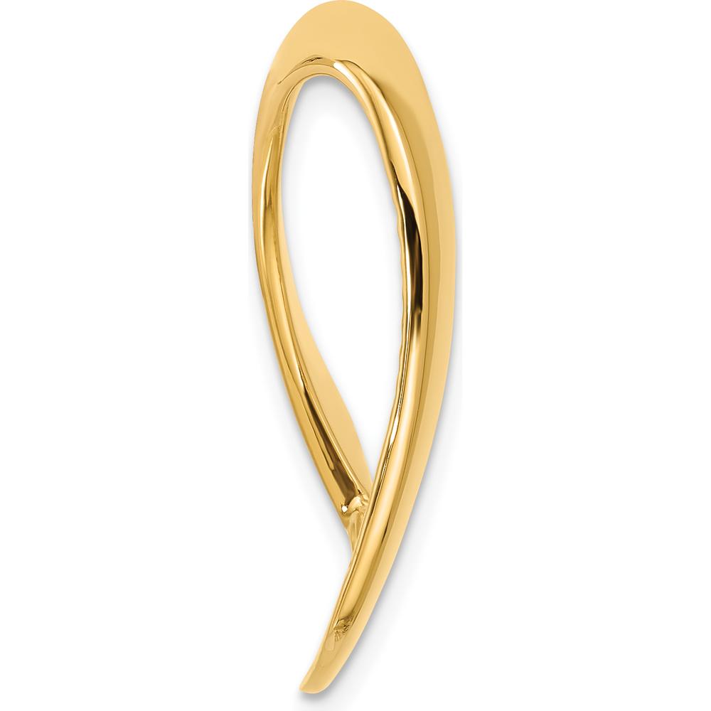 14K Yellow Gold Fancy Peg-Set Diamond Slide Pendant Mounting for Up to 10mm Stone by Oro Pregiato