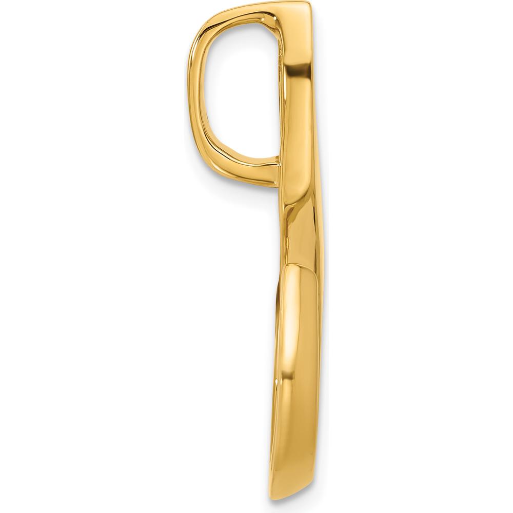 14K Yellow Gold Fancy Peg-Set Slide Mounting for 6mm Stone, Fits Omega Necklace by Oro Pregiato