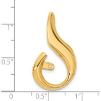 14K Yellow Gold Fancy Peg-Set Slide Mounting for 6mm Stone, Fits Omega Necklace by Oro Pregiato