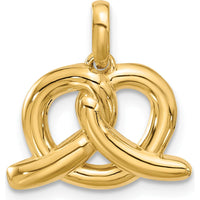 14K Yellow Gold Fancy Pretzel Charm - Polished Finish by Oro Pregiato
