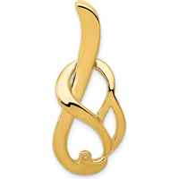 14K Yellow Gold Fancy Slide Mounting Pendant for 4mm Regular/6mm Fancy Omega - Peg-Set Design by Oro Pregiato