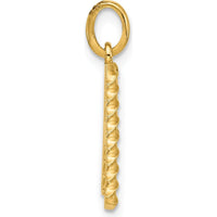 14K Yellow Gold Fancy Twist Letter A Pendant Charm - Personalized Unisex Design by Oro Pregiato