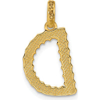 14K Yellow Gold Fancy Twist Letter D Pendant - Elegant Personal Charm by Oro Pregiato