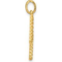 14K Yellow Gold Fancy Twist Letter M Pendant Charm by Oro Pregiato